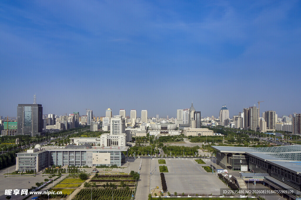 城市风光俯瞰图