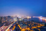 城市璀璨夜景俯瞰图