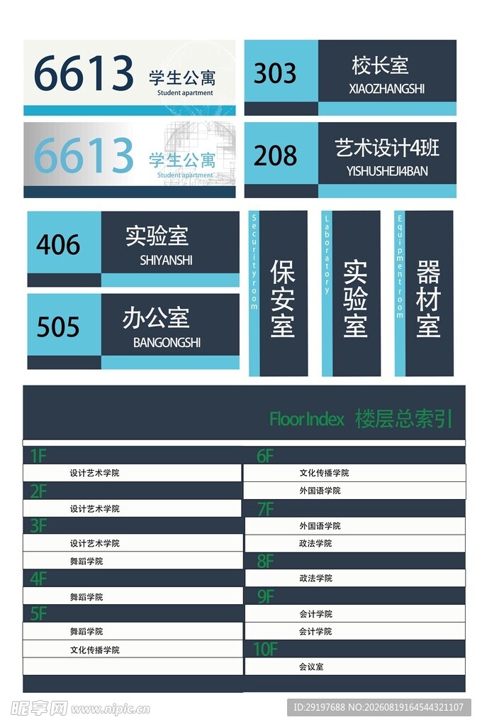 导视牌 门牌