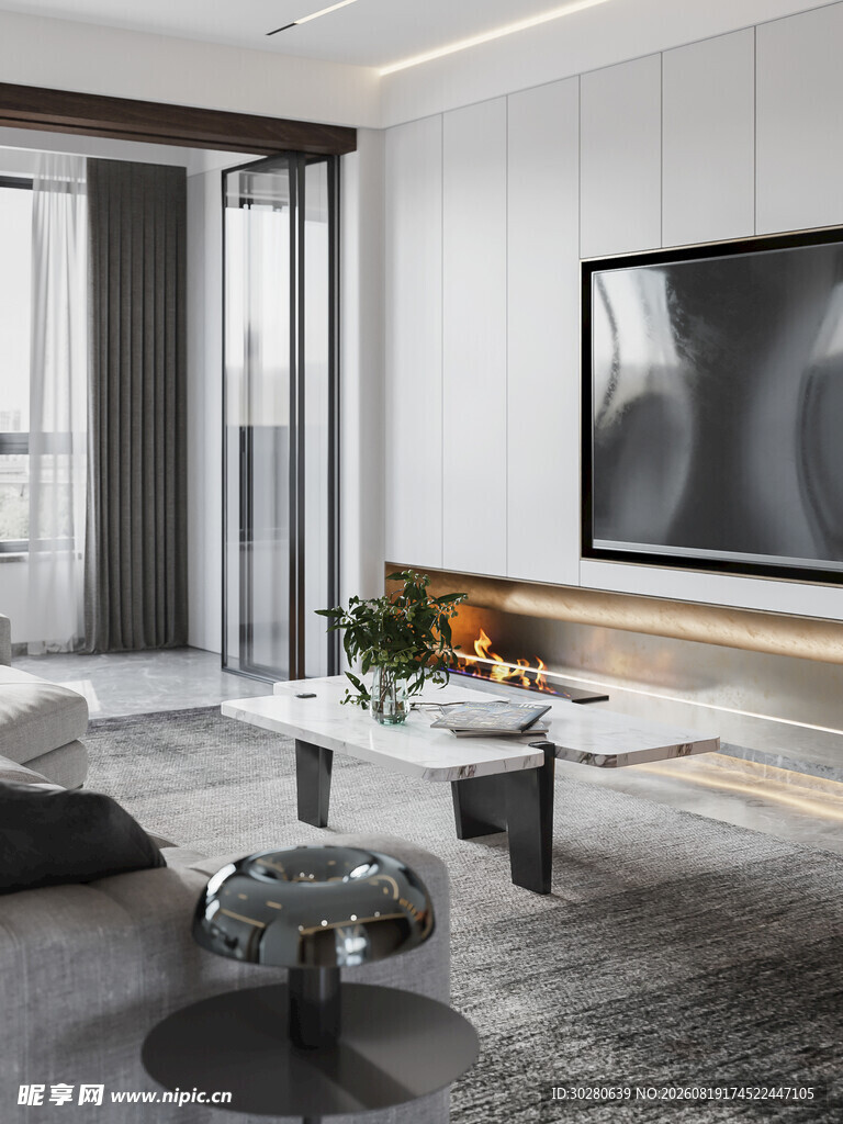 现代简约风客厅室内场景