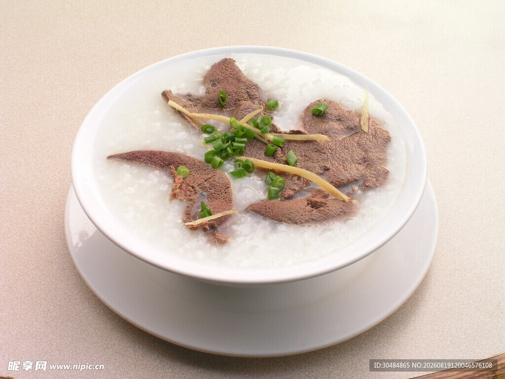 猪肝粥特写