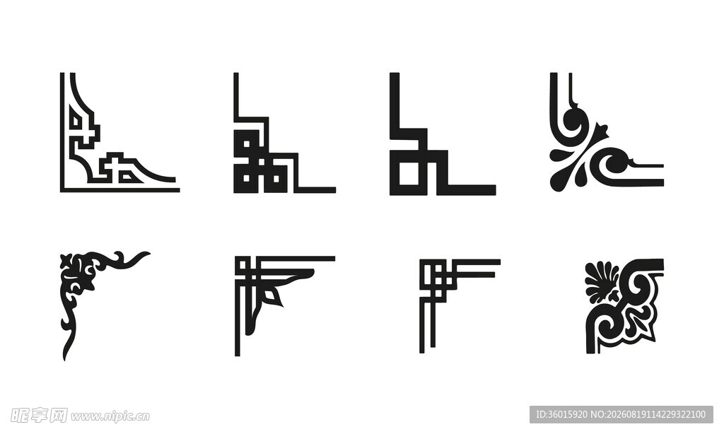 中式角花素材