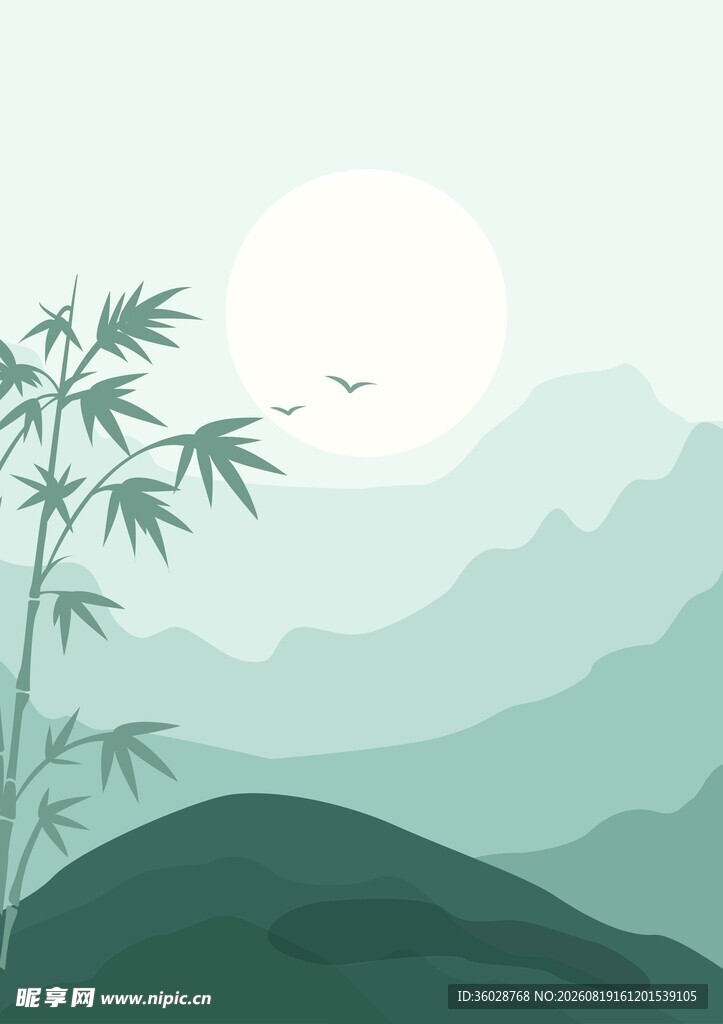 山间竹林