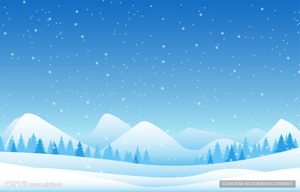 冬日雪景背景