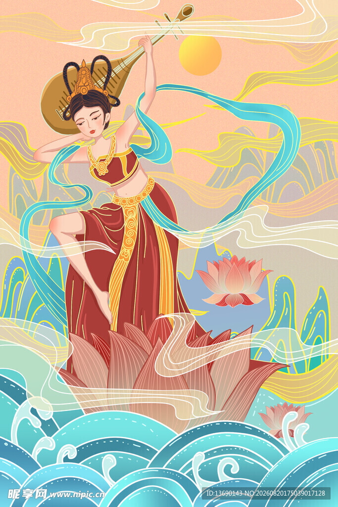 敦煌国潮插画         
