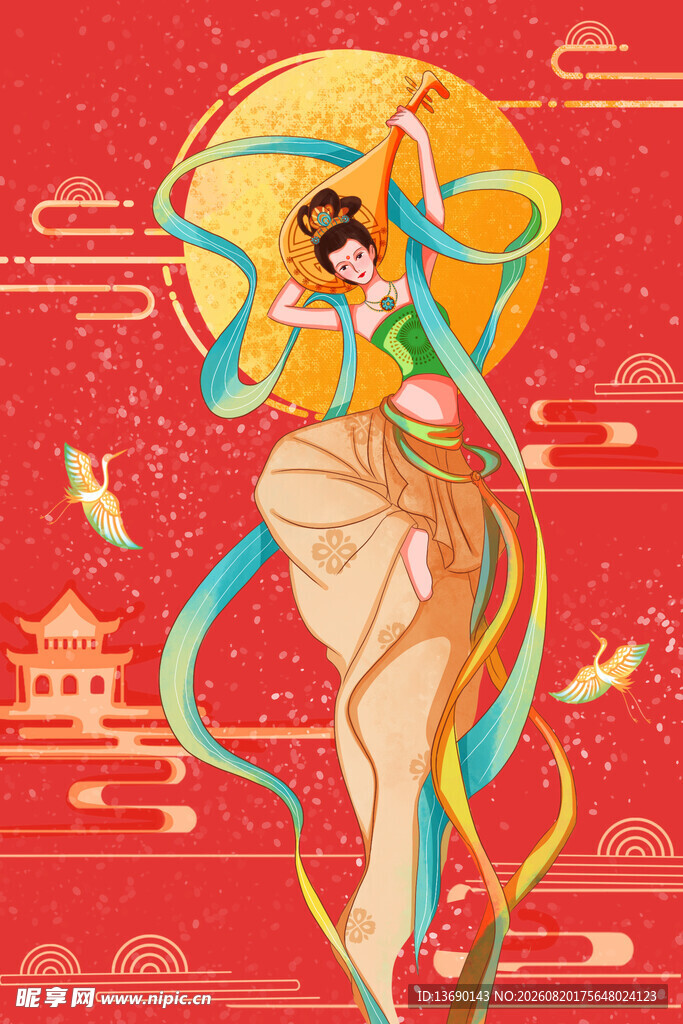 敦煌国潮插画         