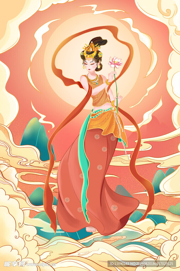 敦煌国潮插画         
