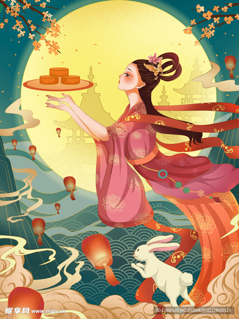 中秋国潮插画