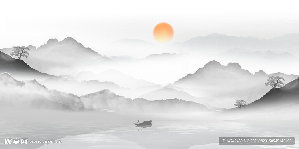 水墨山水背景