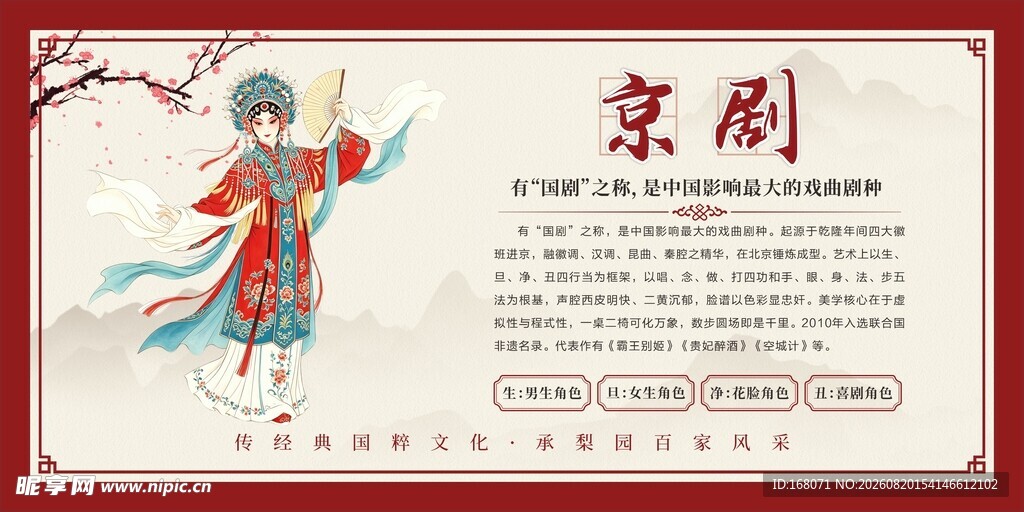 京剧人物插画展示