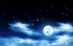 月夜星空插画