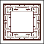 中式古典几何边框图案