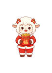 祥羊送福春节卡通免抠元素