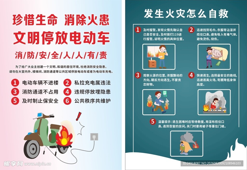 消防安全知识电动车预防火灾自救