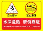 水深危险警示标志