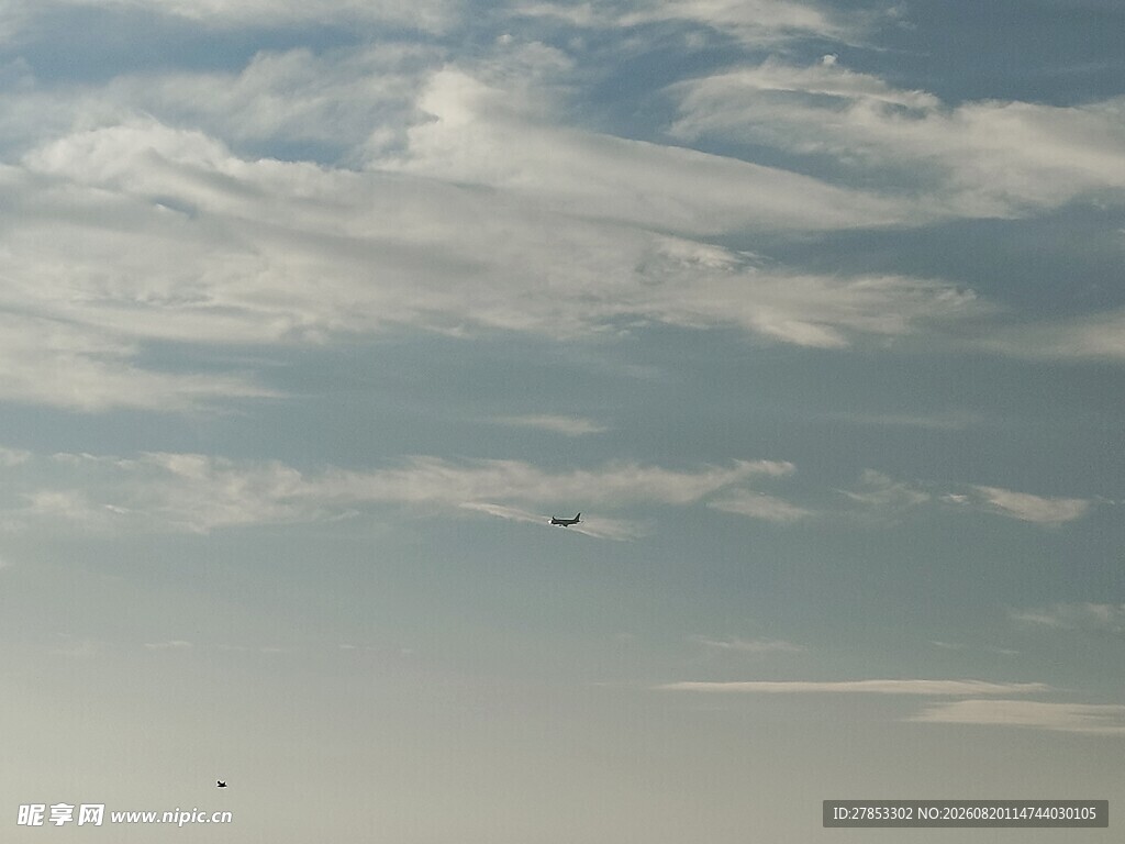天空中飞翔的飞机