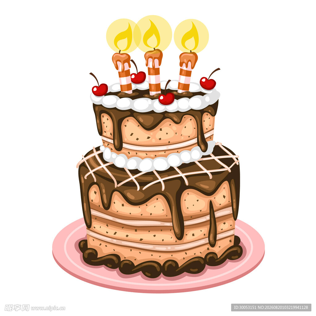 双层巧克力生日蛋糕