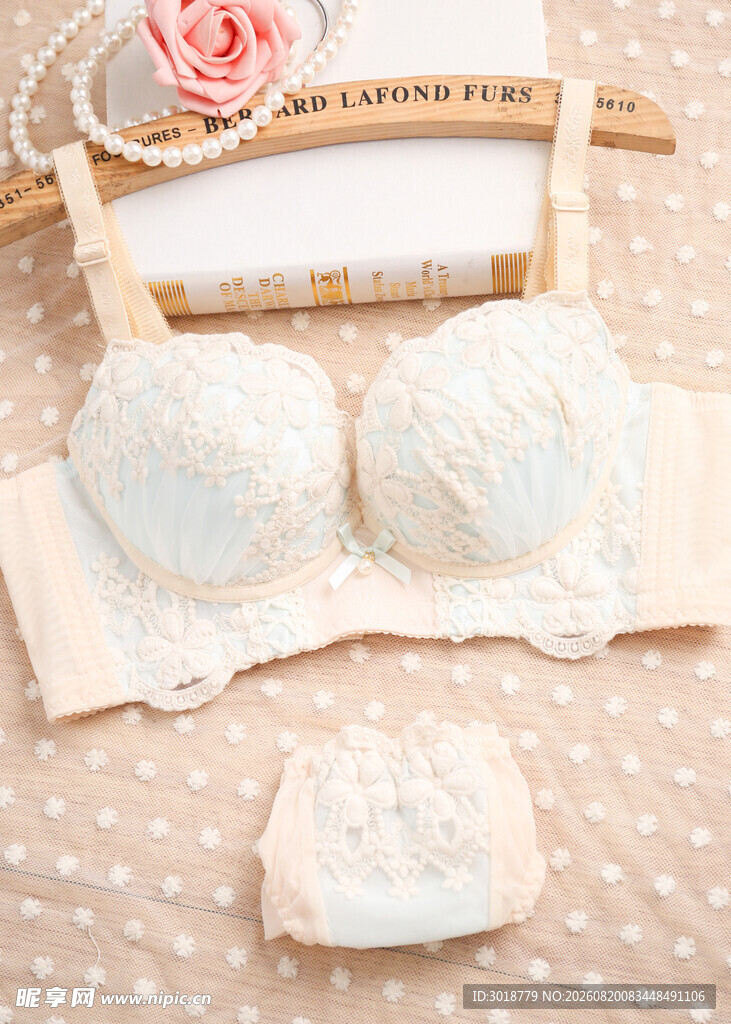蕾丝女士内衣套装展示