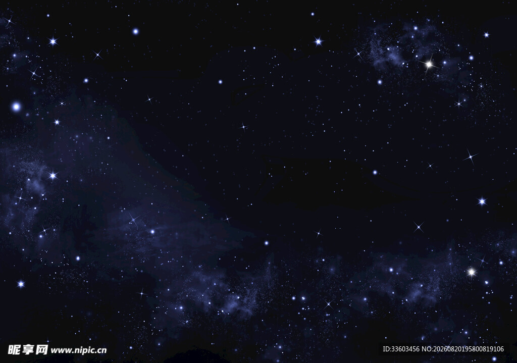璀璨星空夜景图