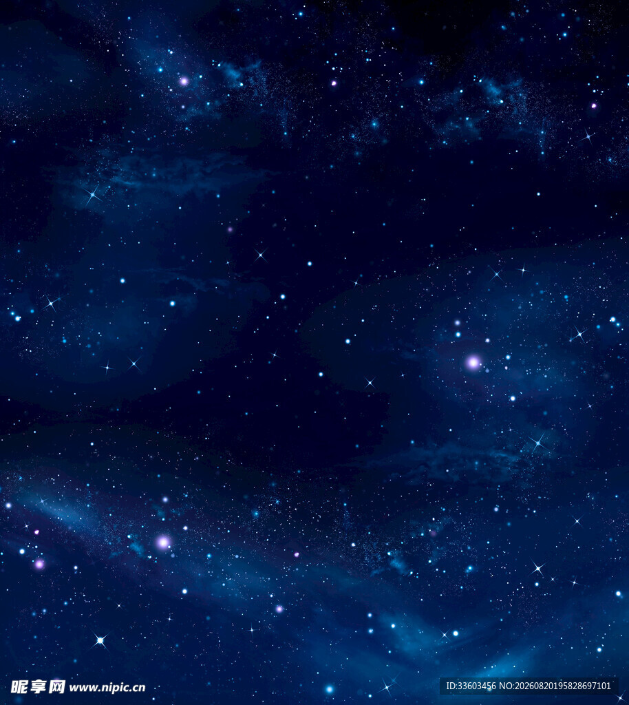 梦幻深邃星空夜景