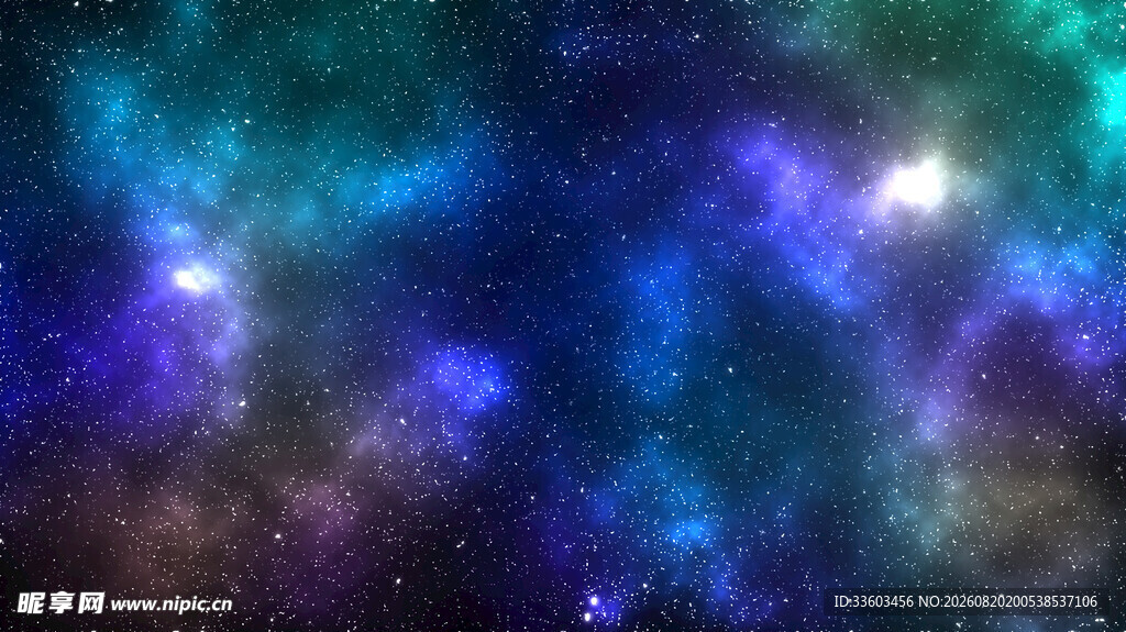 梦幻绚丽的深邃星空