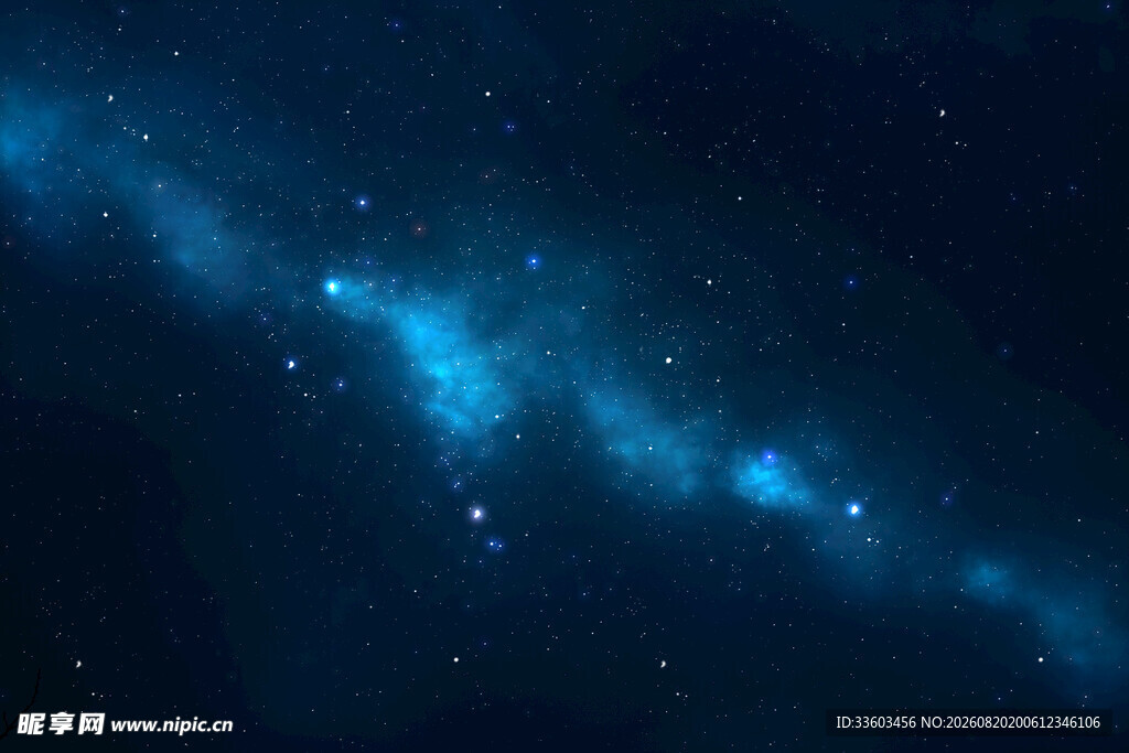 深邃星空的梦幻星光闪烁