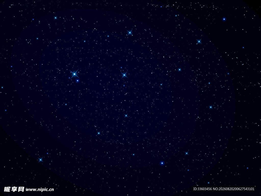 深邃夜空繁星闪烁