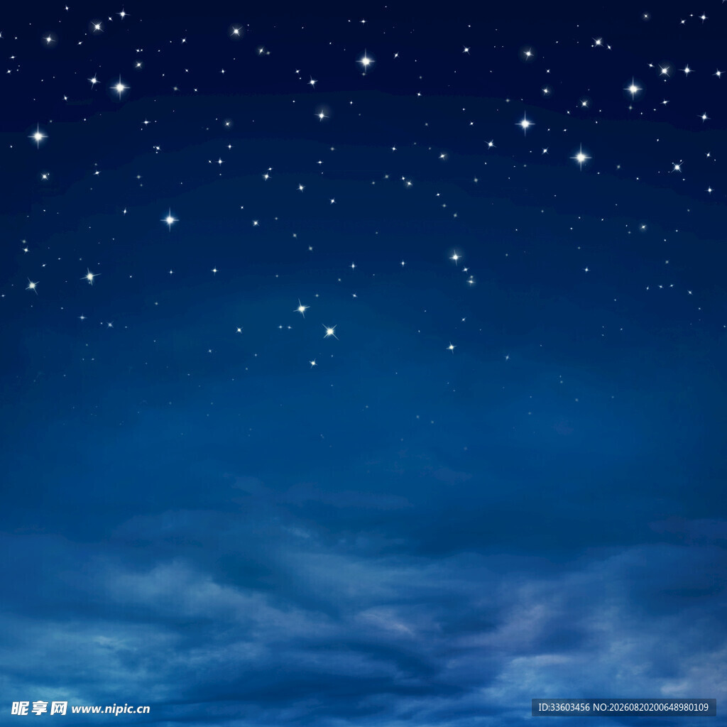 夜空繁星与云海美景
