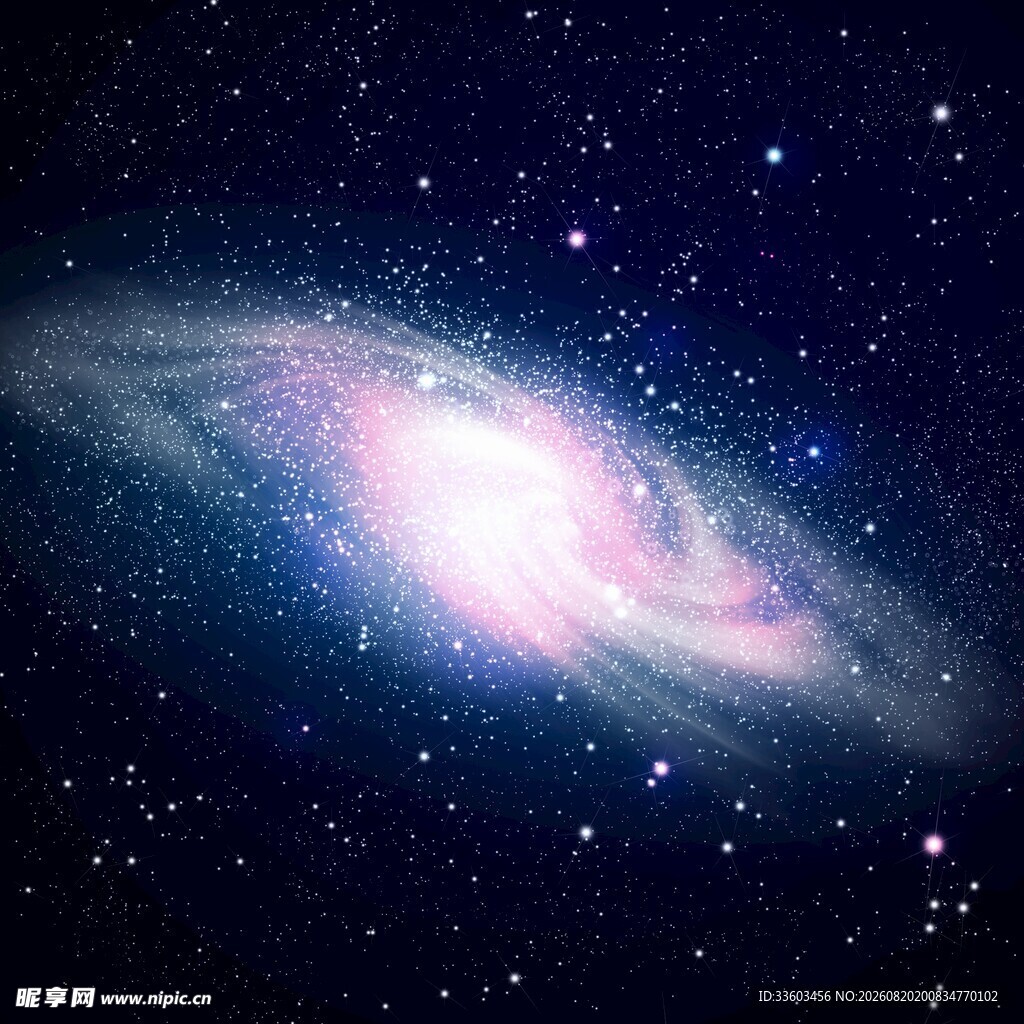 壮丽螺旋星系闪耀星空