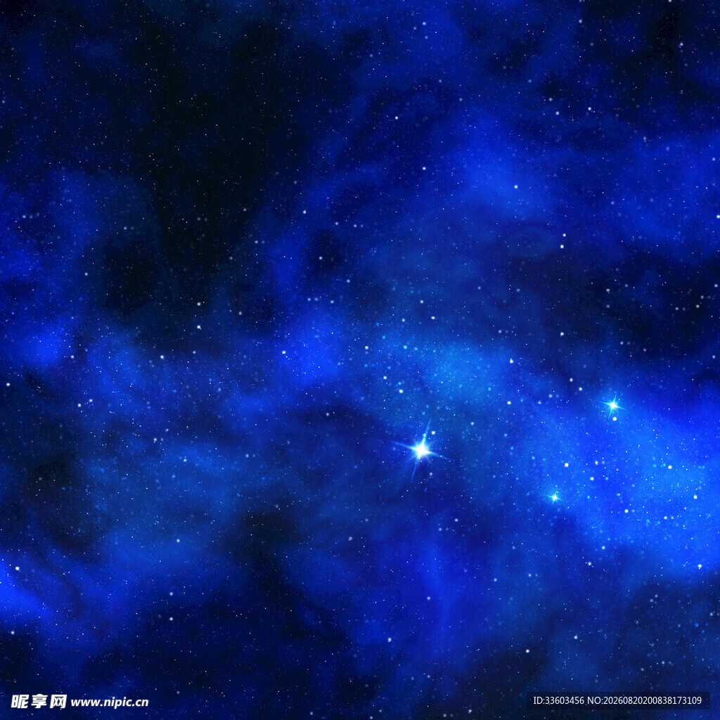 梦幻蓝色星空背景图