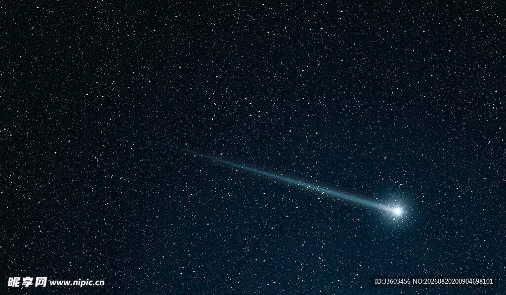 夜空中的流星划过