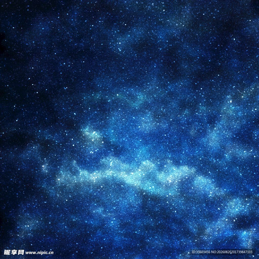 深邃梦幻的蓝色星空