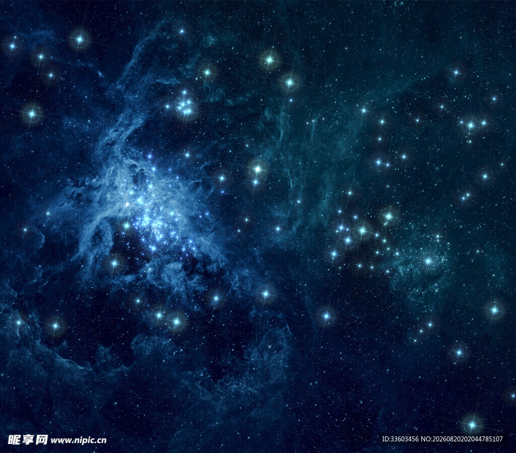 深邃星空下的神秘宇宙图景