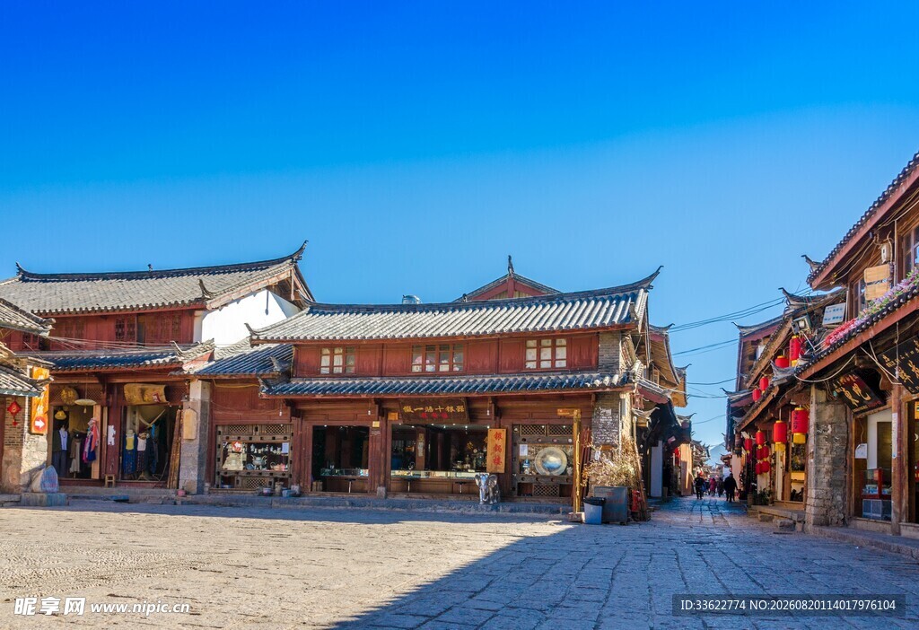 冬季丽江古城风光
