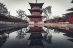 广富林古塔寺庙 
