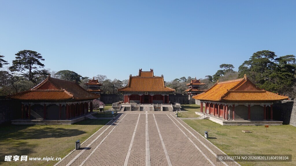 中式古建筑群景观