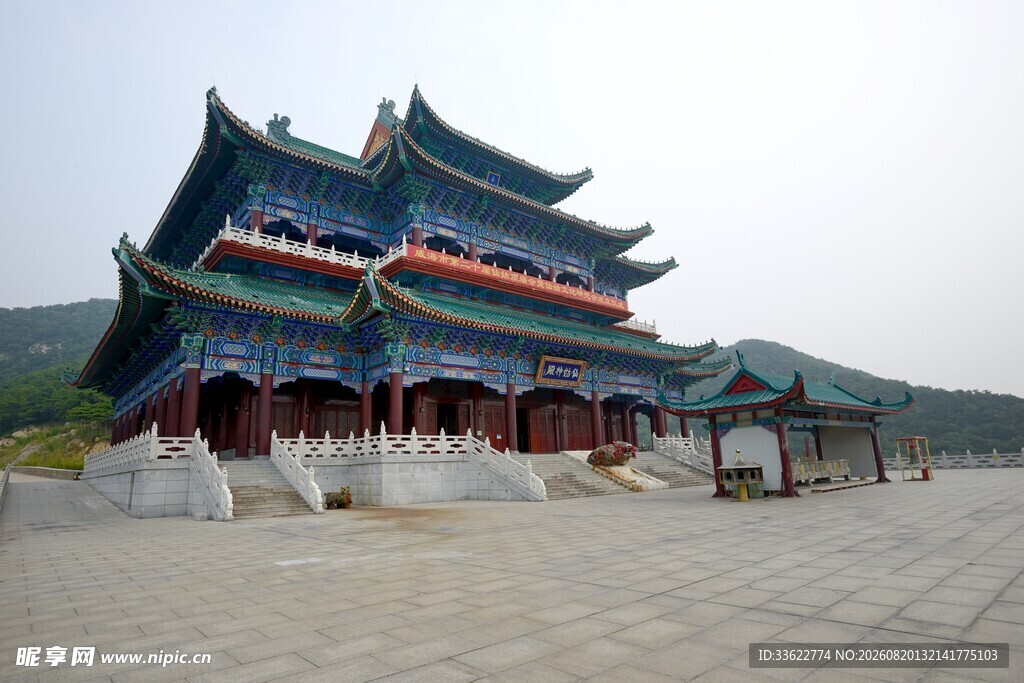 中式古建筑庙宇景观