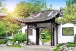 中式园林拱门景观
