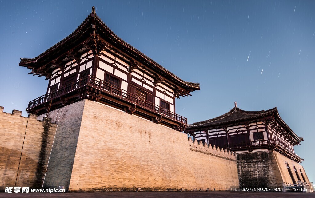 古风城楼建筑景观
