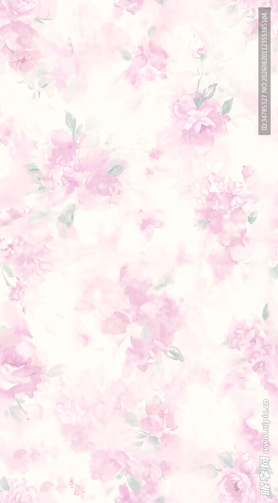 粉色花卉图案背景纹理