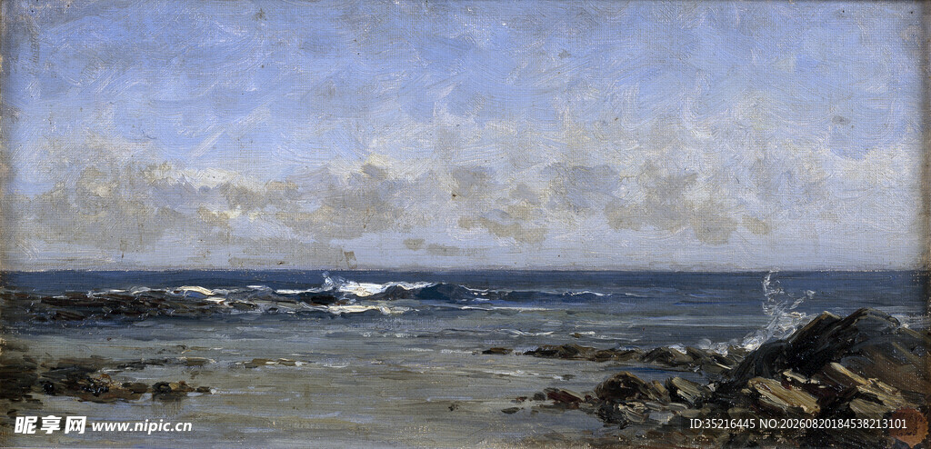 海边风景油画
