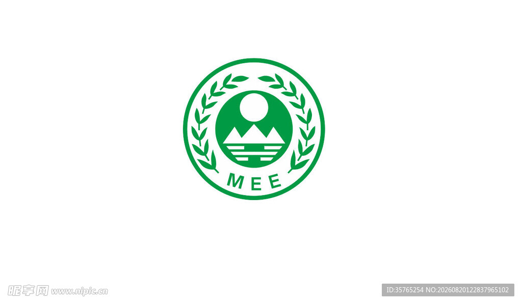 绿色圆形环保标志图案生态