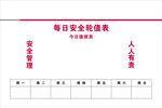 每日安全值班表