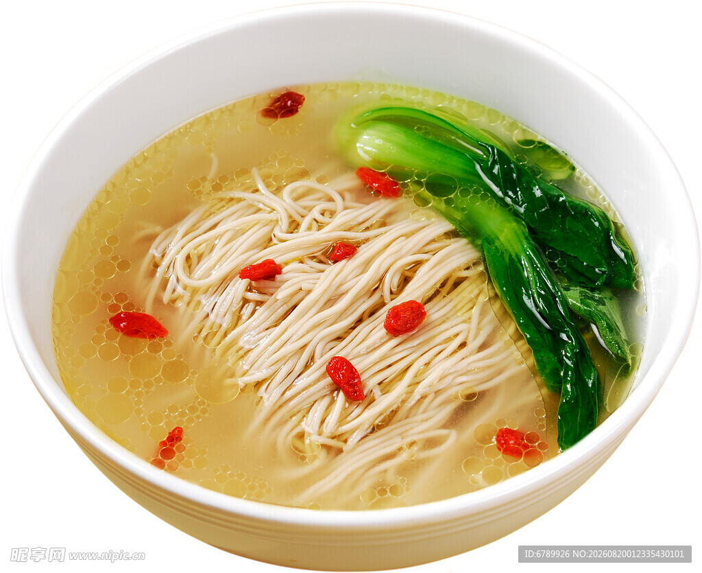 鸡汤青菜汤面