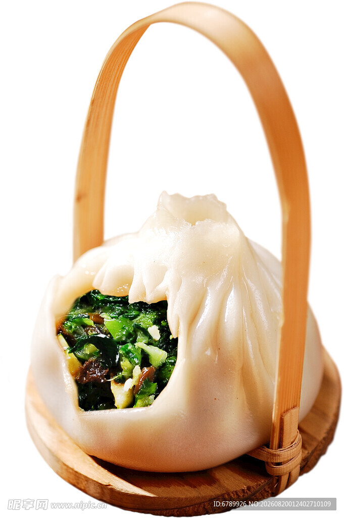 青菜馅小笼包