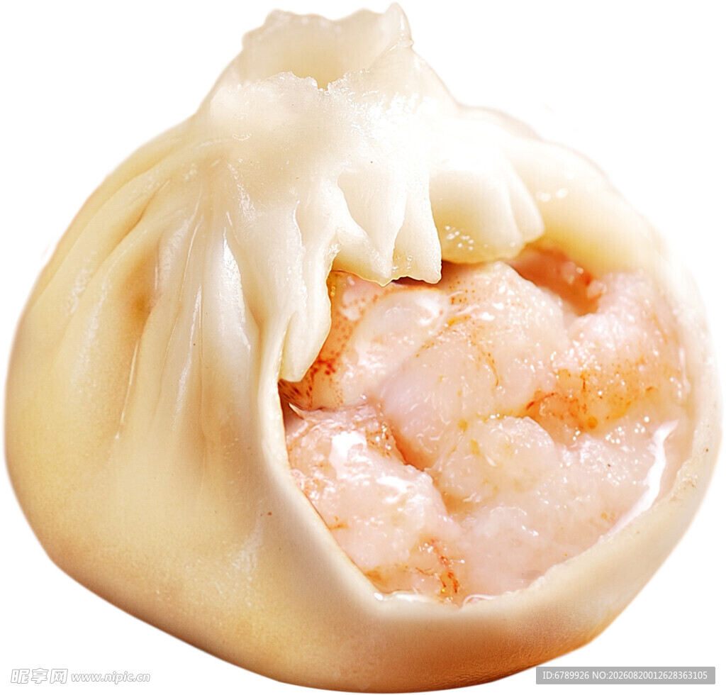虾仁汤包特写