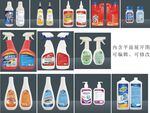 日化清洁用品瓶身标签平面展开图