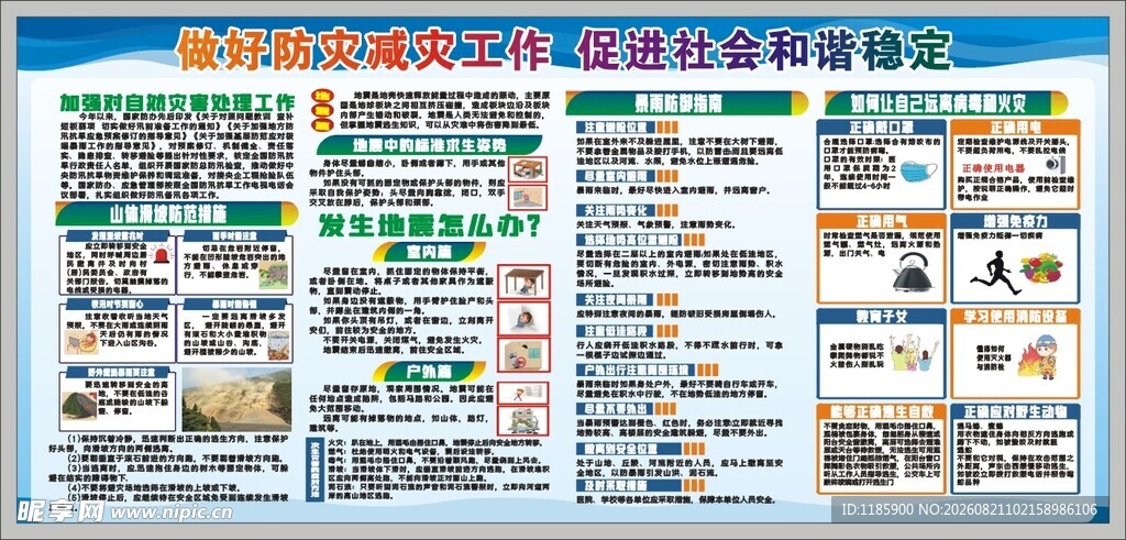 防灾减灾公示栏