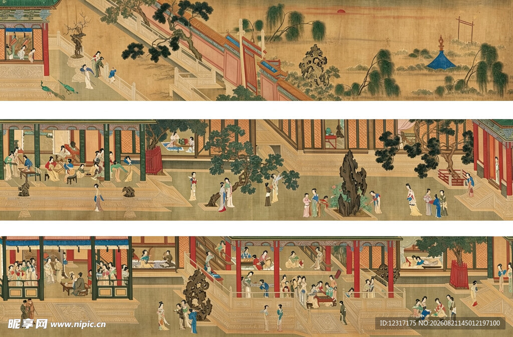 古代市井繁华场景图