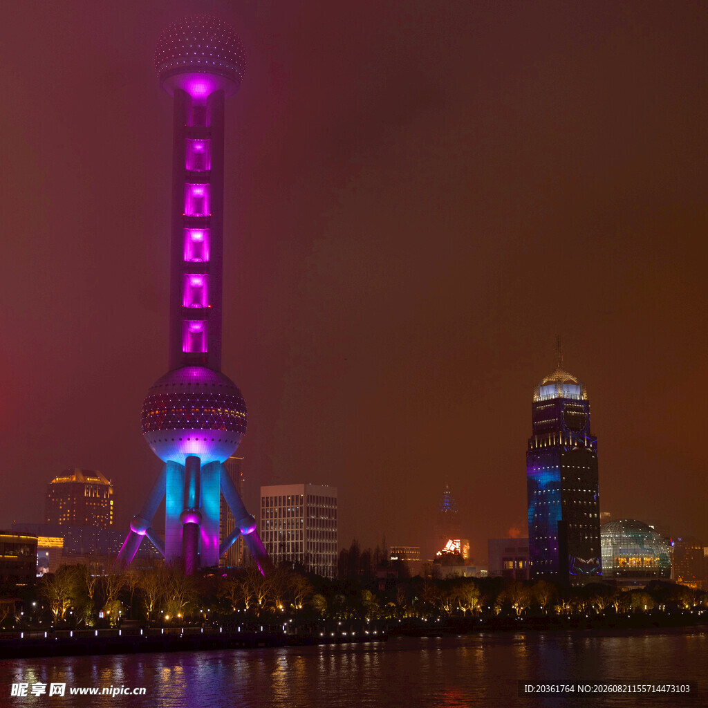 上海东方明珠璀璨夜景